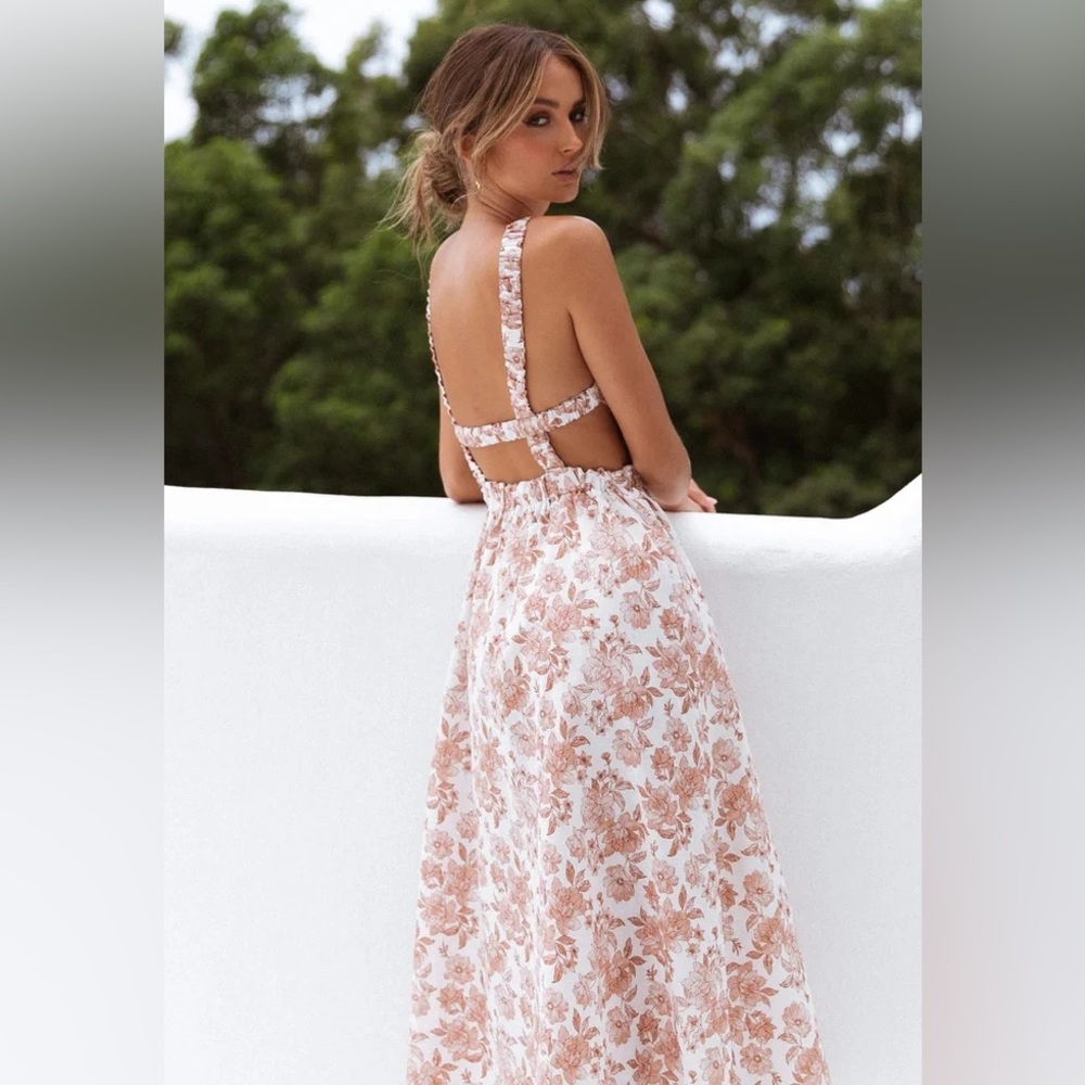Petal & Pup Esther Dress - Tan Floral